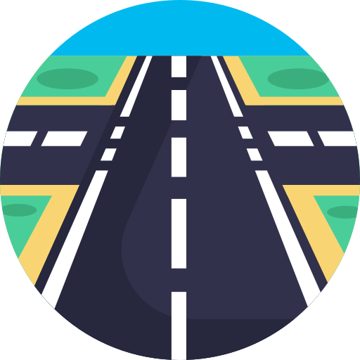 Wide road icon